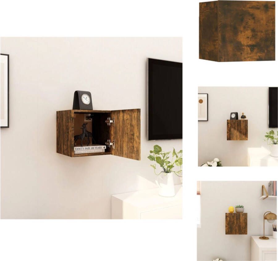 VidaXL Televisiewandmeubel Classic TV-meubel Afmetingen- 30.5x30x30 cm Materiaal- Bewerkt hout Kleur- Gerookt eiken Kast