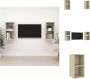 VidaXL Televisiewandmeubel Set Sonoma Eiken 37x37x72 cm 2 stuks Kast - Thumbnail 2