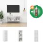 VidaXL Televisiewandmeubel wit 37 x 37 x 107 cm spaanplaat Kast Inclusief Houtreiniger en verfrisser - Thumbnail 1