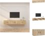 VidaXL Televisiewandmeubelen Sonoma Eiken Set van 3 80 x 34.5 x 40 cm Duurzaam hout Kast - Thumbnail 2