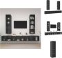 VidaXL Televisiewandmeubelset 4 x TV-meubel grijs spaanplaat 37 x 37 x 142.5 cm Kast - Thumbnail 2