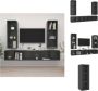 VidaXL Televisiewandmeubelset grijs spaanplaat 37x37x107 cm 4x tv-meubel Kast - Thumbnail 2