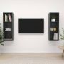 VidaXL Televisiewandmeubelset Hoogglans grijs 37 x 37 x 107 cm 2x tv-meubel Kast - Thumbnail 1