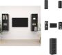 VidaXL Televisiewandmeubelset Hoogglans grijs 37 x 37 x 107 cm 2x tv-meubel Kast - Thumbnail 2