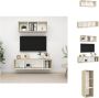 VidaXL Televisiewandmeubelset N v t TV-meubels 37 x 37 x 107 cm 37 x 37 x 142.5 cm Kleur- wit en sonoma eiken Materiaal- spaanplaat Montage vereist Kast - Thumbnail 2