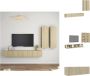 VidaXL Televisiewandmeubelset Sonoma eiken 2 x 30.5 x 30 x 110 cm + 2 x 100 x 30 x 30 cm Kast - Thumbnail 2