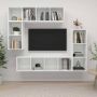 VidaXL Televisiewandmeubelset Tv-meubel Kleur- hoogglans wit 37 x 37 x 72 107 142.5 cm Kast - Thumbnail 1