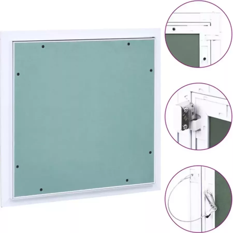 VidaXL Toegangspaneel met aluminium frame en gipsplaat 200x200 mm