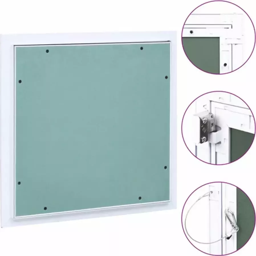 VidaXL Toegangspaneel met aluminium frame en gipsplaat 300x300 mm