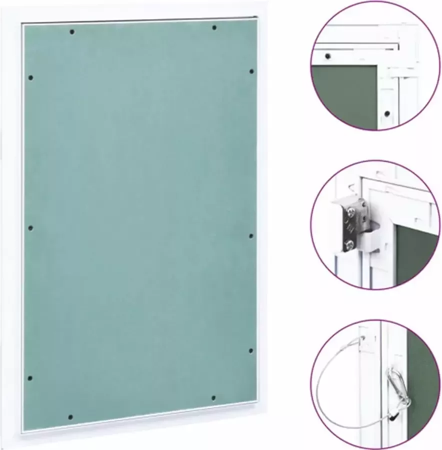 VidaXL Toegangspaneel met aluminium frame en gipsplaat 300x600 mm