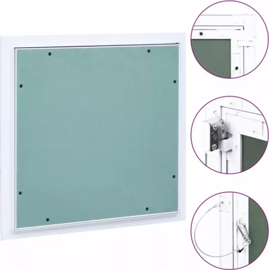 VidaXL Toegangspaneel met aluminium frame en gipsplaat 400x400 mm - Foto 1