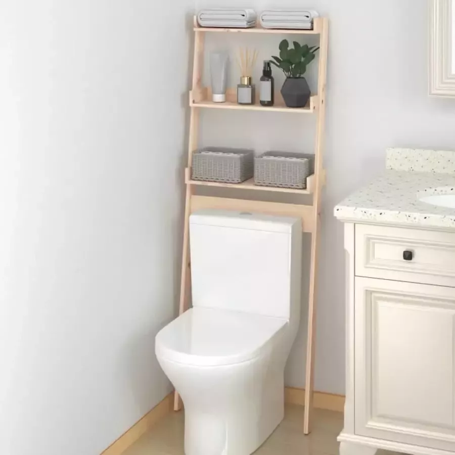 VidaXL Toiletrek 63 5x32x179 cm massief grenenhout