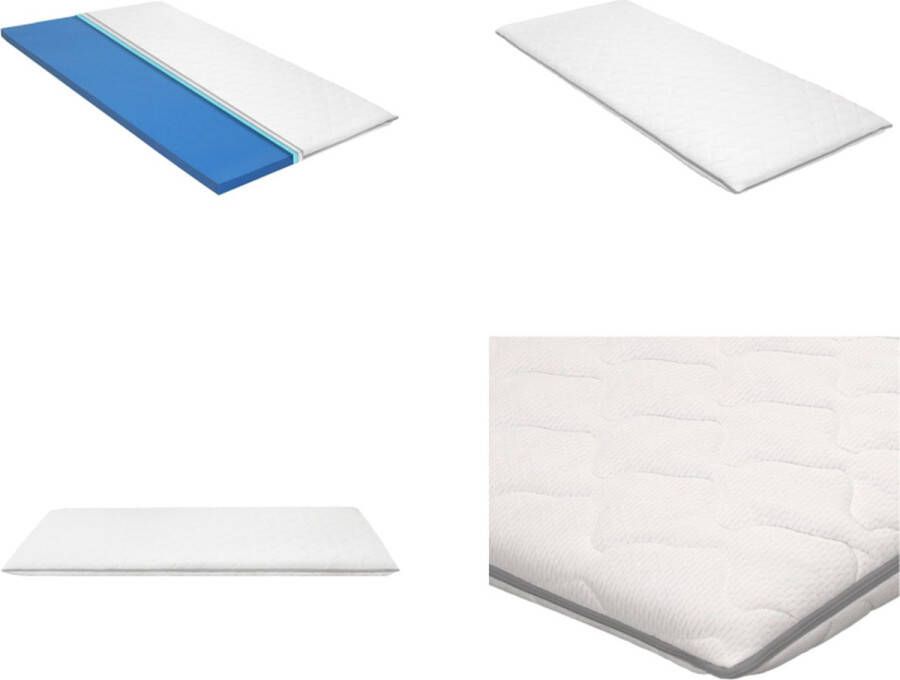 VidaXL Topmatras 6 cm visco-traagschuim 100x200 cm Dekmatras Dekmatrassen Matras Matrassen