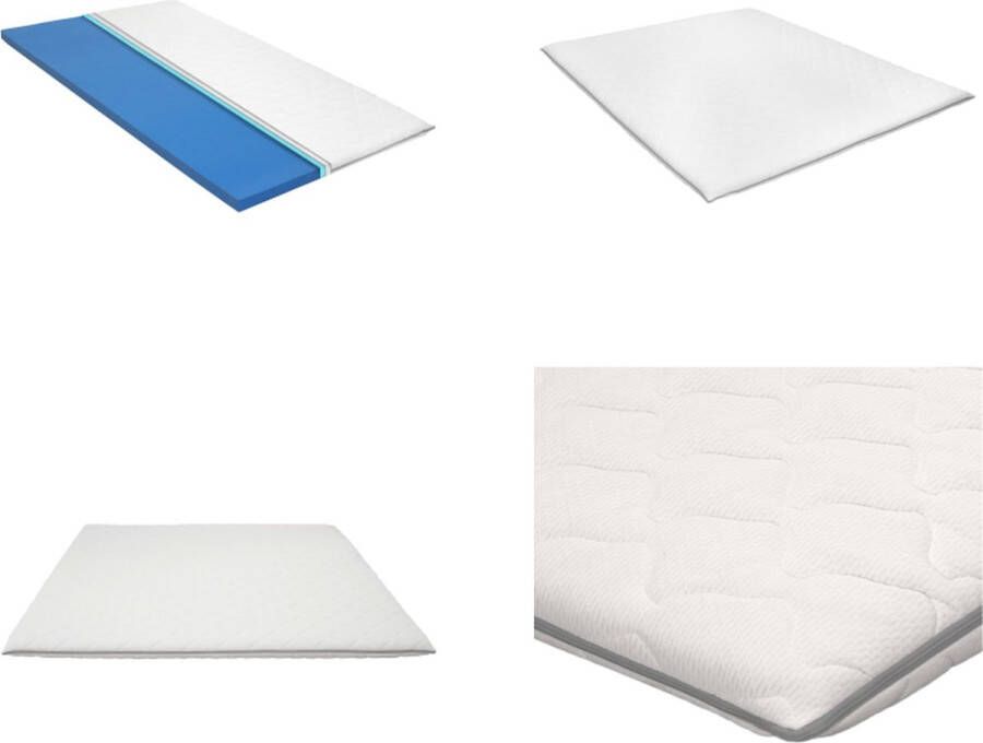 VidaXL Topmatras 6 cm visco-traagschuim 160x200 cm Dekmatras Dekmatrassen Matras Matrassen