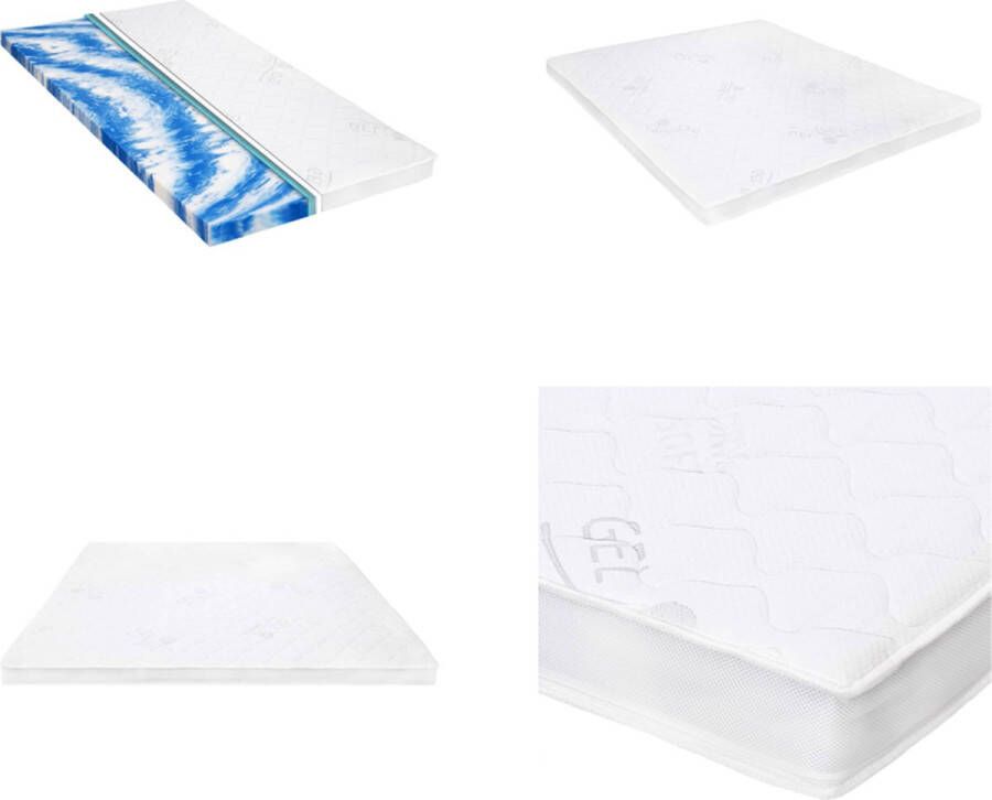 VidaXL Topmatras 7 cm gelschuim 180x200 cm Dekmatras Dekmatrassen Matras Matrassen