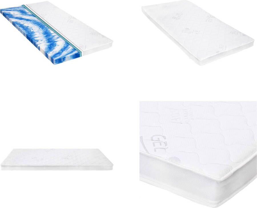 VidaXL Topmatras 7 cm gelschuim 80x200 cm Dekmatras Dekmatrassen Matras Matrassen