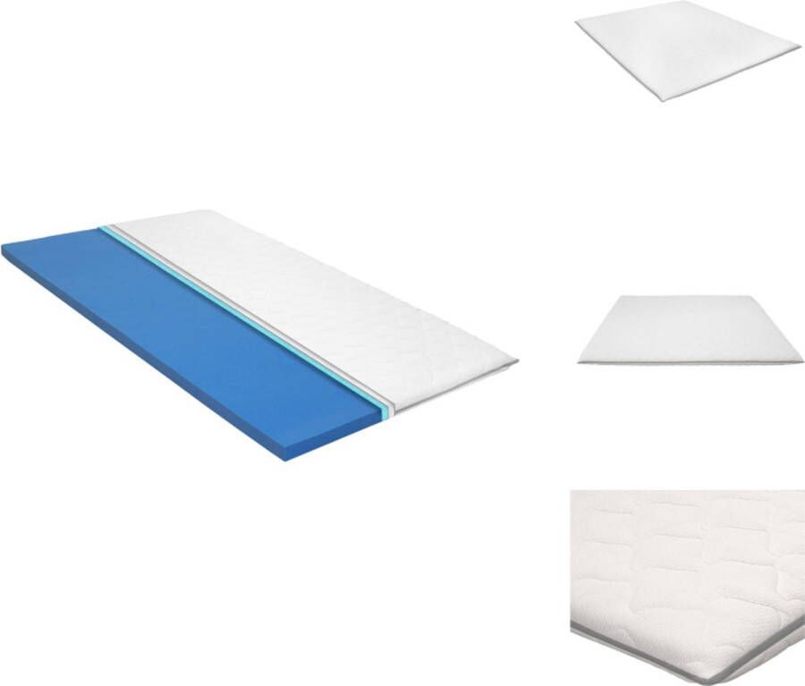 VidaXL Topmatras Traagschuim Drukverlichting Comfort Makkelijk schoon te houden 180x200x6 cm Topmatras