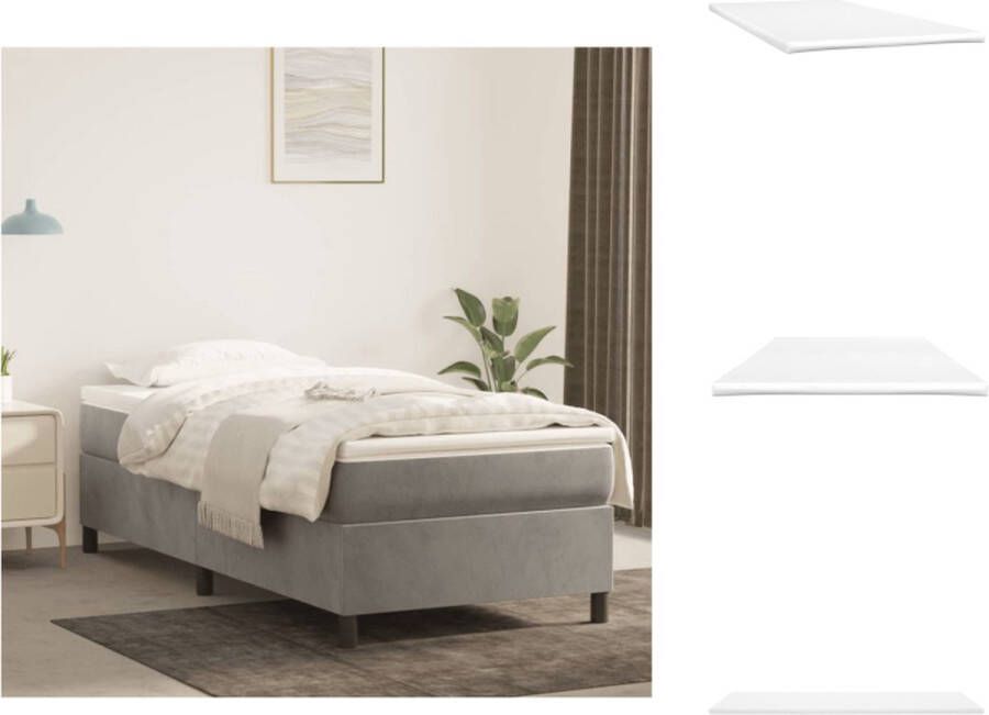 VidaXL Topper Matrasbeschermer 90 x 200 x 5 cm Wit Huidvriendelijk Topmatras - Foto 2