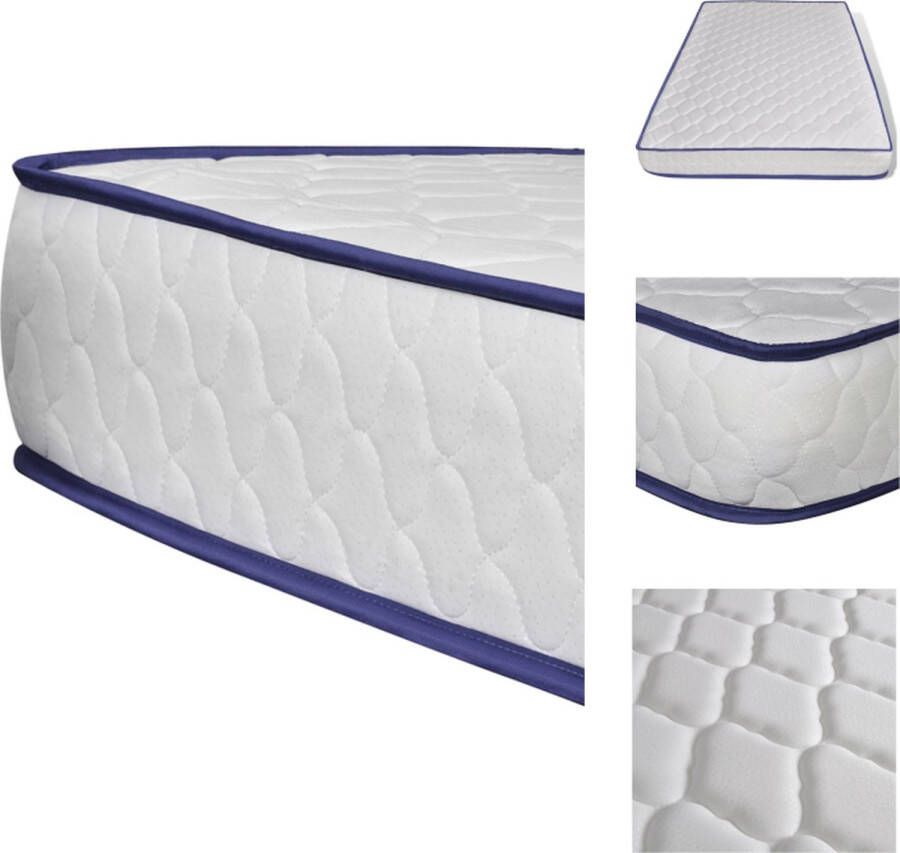 VidaXL Traagschuim Matras 200 x 120 cm 17 cm dik Viscositeit en dichtheid Wit 5 lagen Polyester Matras - Foto 2