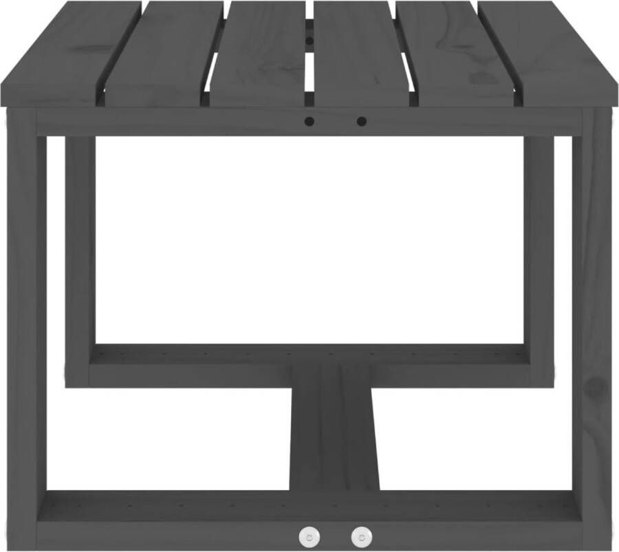 VidaXL Tuinbijzettafel 40x38x28 5 cm massief grenenhout grijs
