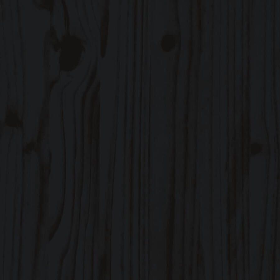 VidaXL Tuinbijzettafel 40x38x28 5 cm massief grenenhout zwart