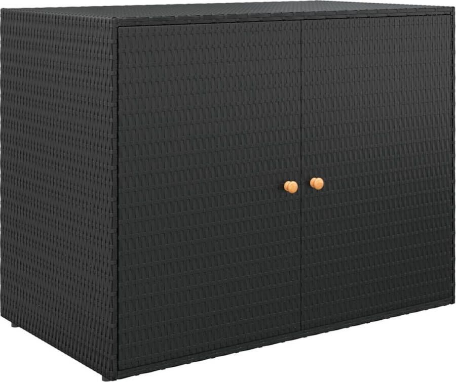 VidaXL -Tuinkast-100x55 5x80-cm-poly-rattan-zwart