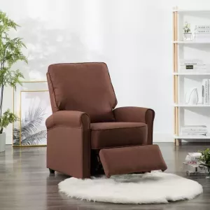 VidaXL TV fauteuil bruin stof