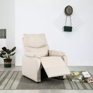 VidaXL Tv fauteuil crème stof