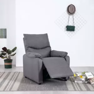 VidaXL Tv fauteuil lichtgrijs stof