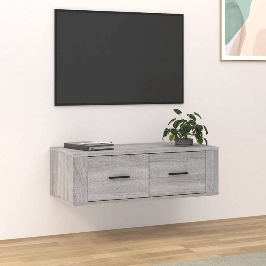 VidaXL -Tv-hangmeubel-80x36x25-cm-bewerkt-hout-grijs-sonoma-eikenkleur - Foto 3