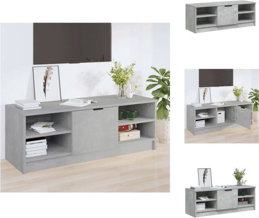 vidaXL TV-kast Betongrijs 102 x 35.5 x 36.5 cm Klassiek design Kast