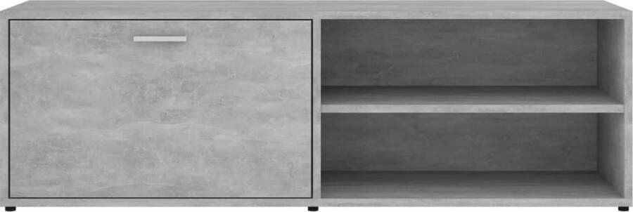 VidaXL Tv-meubel Tv-meubels Tv-meubelen Tv-meubilair Tv-meubel 120x34x37 cm bewerkt hout betongrijs - Foto 3