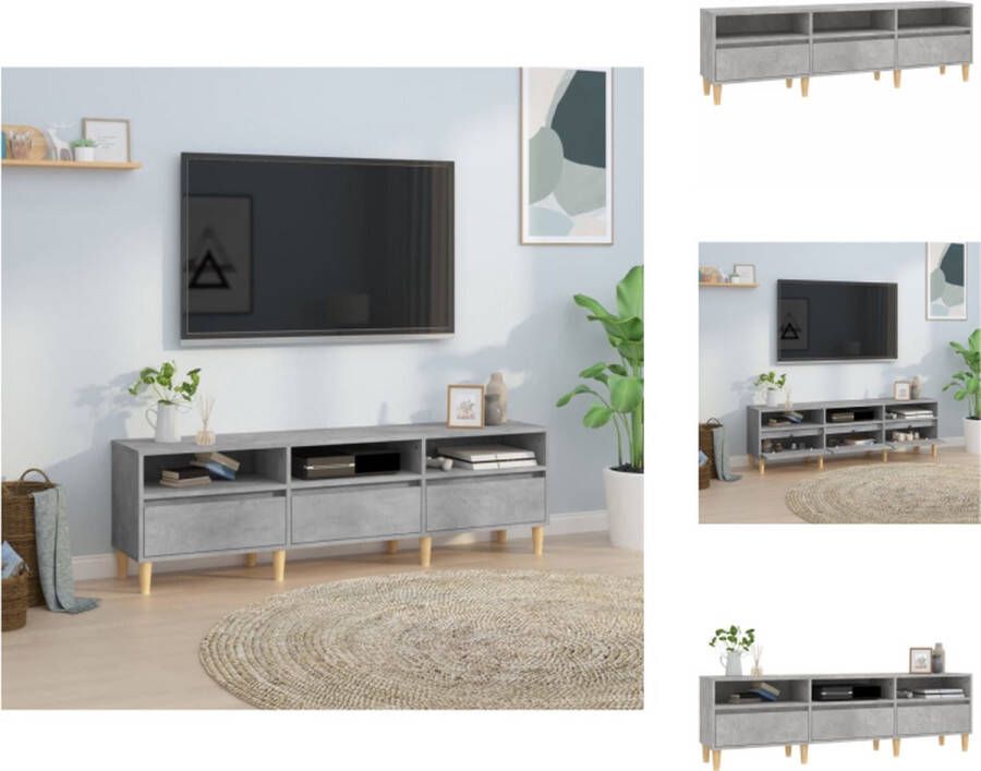 VidaXL Tv-meubel Tv-meubels Tv-standaard Televisiemeubel Tv-meubel 150x30x44 5 cm bewerkt hout betongrijs