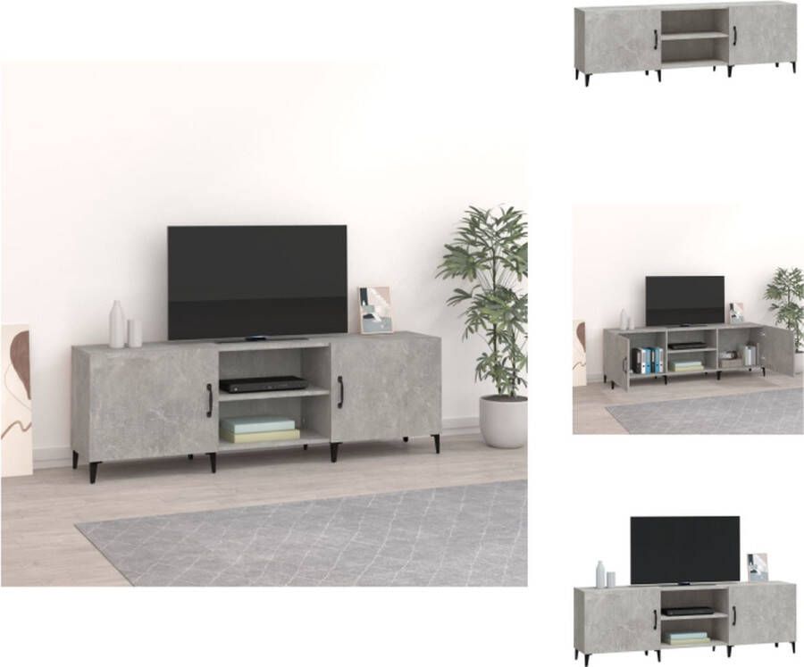 VidaXL TV-kast Betongrijs 150 x 30 x 50 cm Klassieke stijl Kast