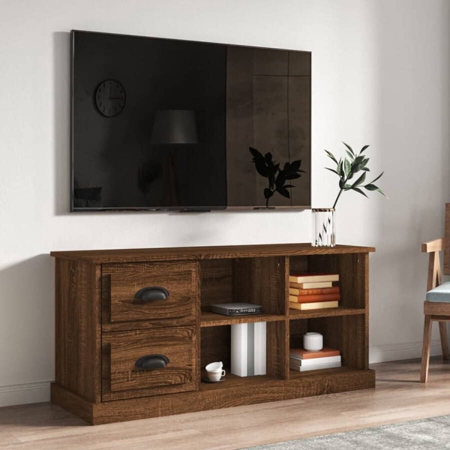 VidaXL TV-kast bruineiken 102 x 35.5 x 47.5 cm trendy design Kast