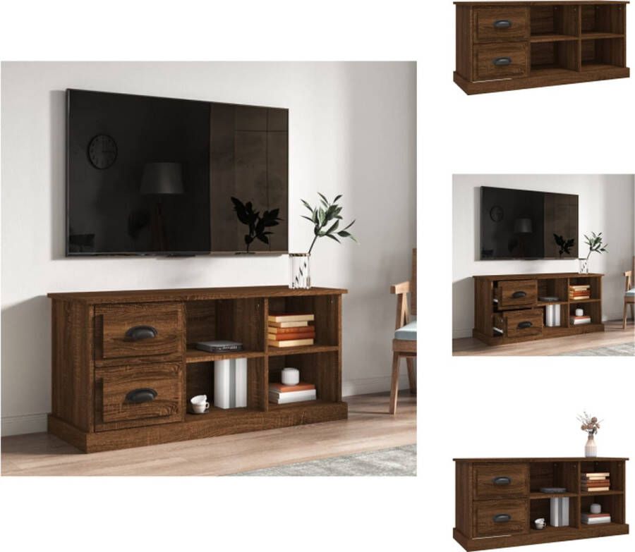 vidaXL TV-kast bruineiken 102 x 35.5 x 47.5 cm trendy design Kast