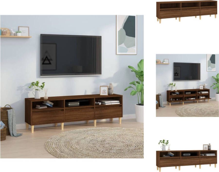 VidaXL Tv-kast Bruineiken 150x30x44.5 cm Klassiek design Kast