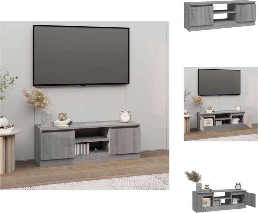 vidaXL TV-kast Classic 102 x 30 x 36 cm Grijs Sonoma Eiken Kast