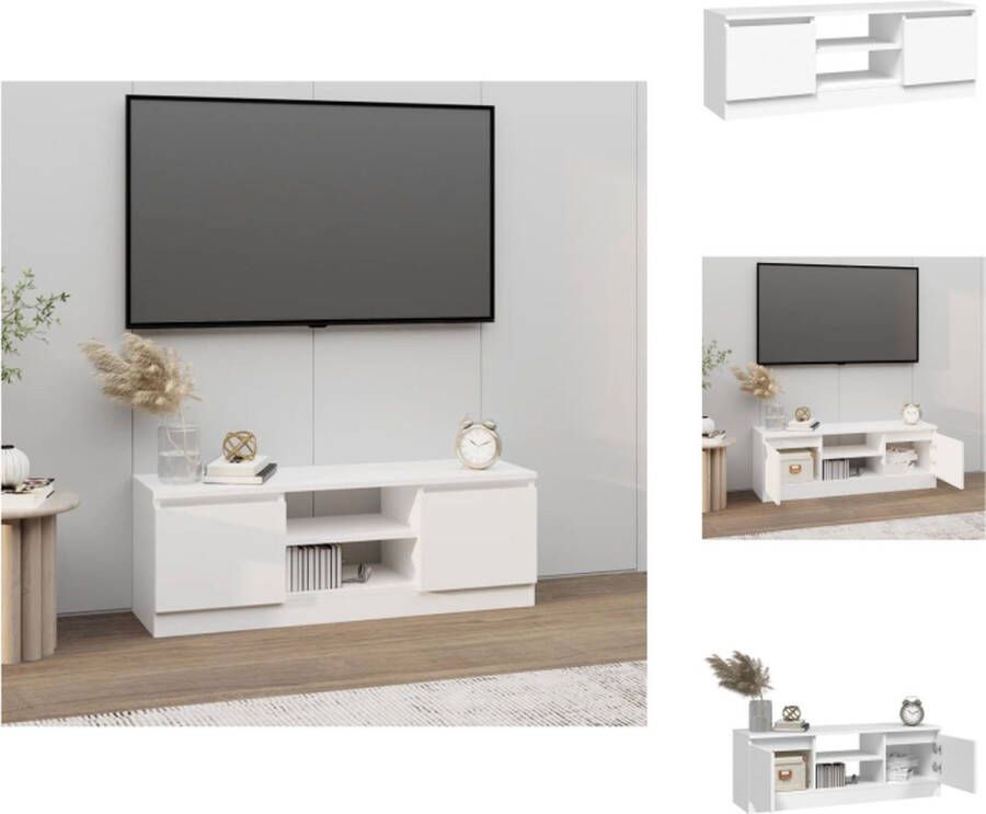 VidaXL Tv-kast Tv-kasten Tv-meubel Hifi-meubel Tv-meubel met deur 102x30x36 cm wit