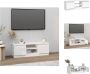 VidaXL TV-kast Classic Deur 102 x 30 x 36 cm Wit bewerkt hout Kast - Thumbnail 2