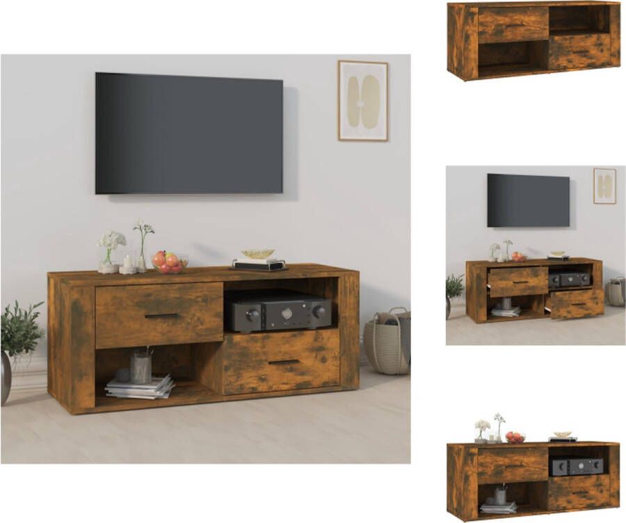 VidaXL TV-Kast Classic s Meubel 100x35x40 cm Gerookt Eiken Kast