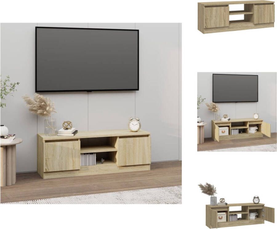 vidaXL Tv-kast Classic Sonoma Eiken 102x30x36cm Stevig houten meubel Kast