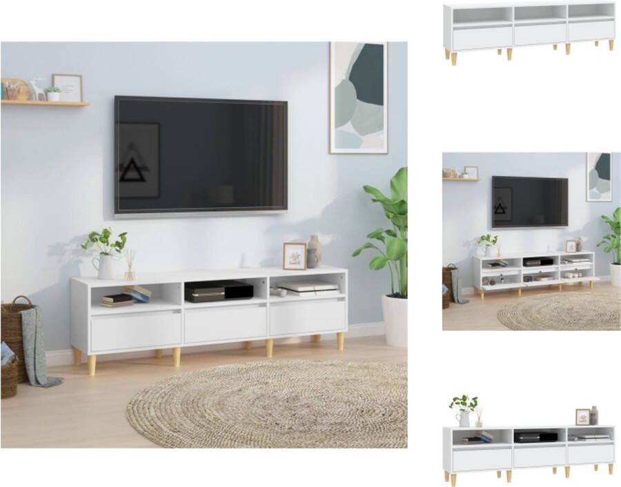 VidaXL Tv-meubel Tv-meubels Tv-standaard Televisiemeubel Tv-meubel 150x30x44 5 cm bewerkt hout wit