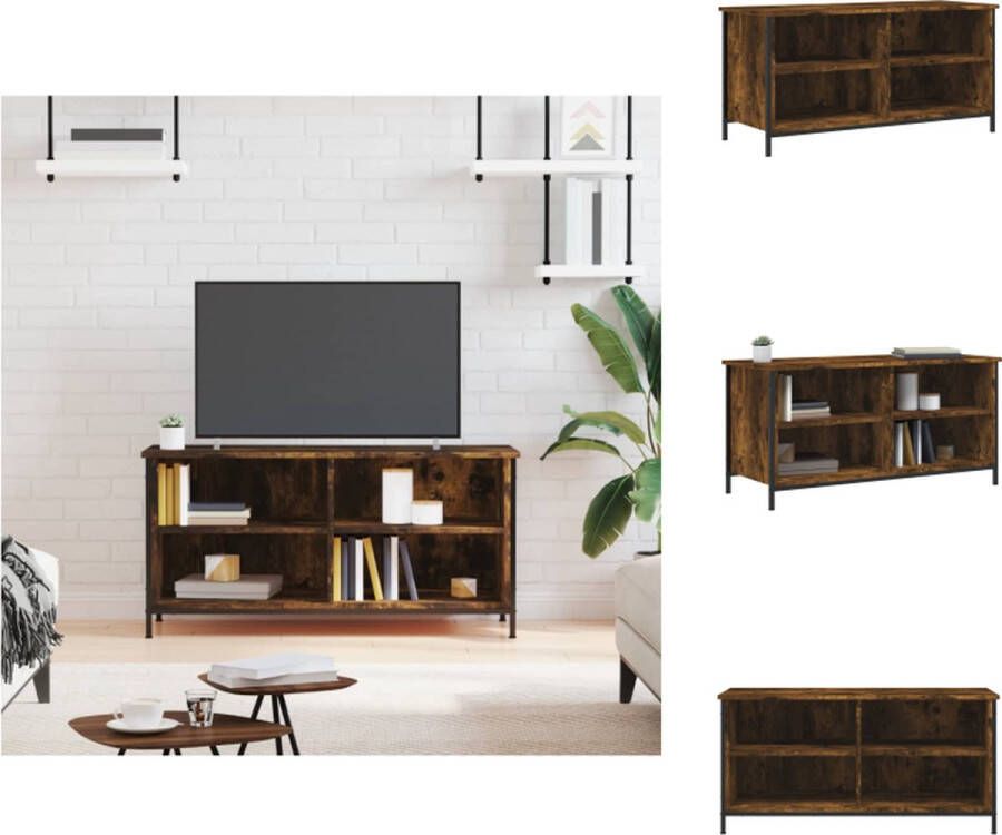 VidaXL -Tv-meubel-100x40x50-cm-bewerkt-hout-gerookt-eikenkleurig