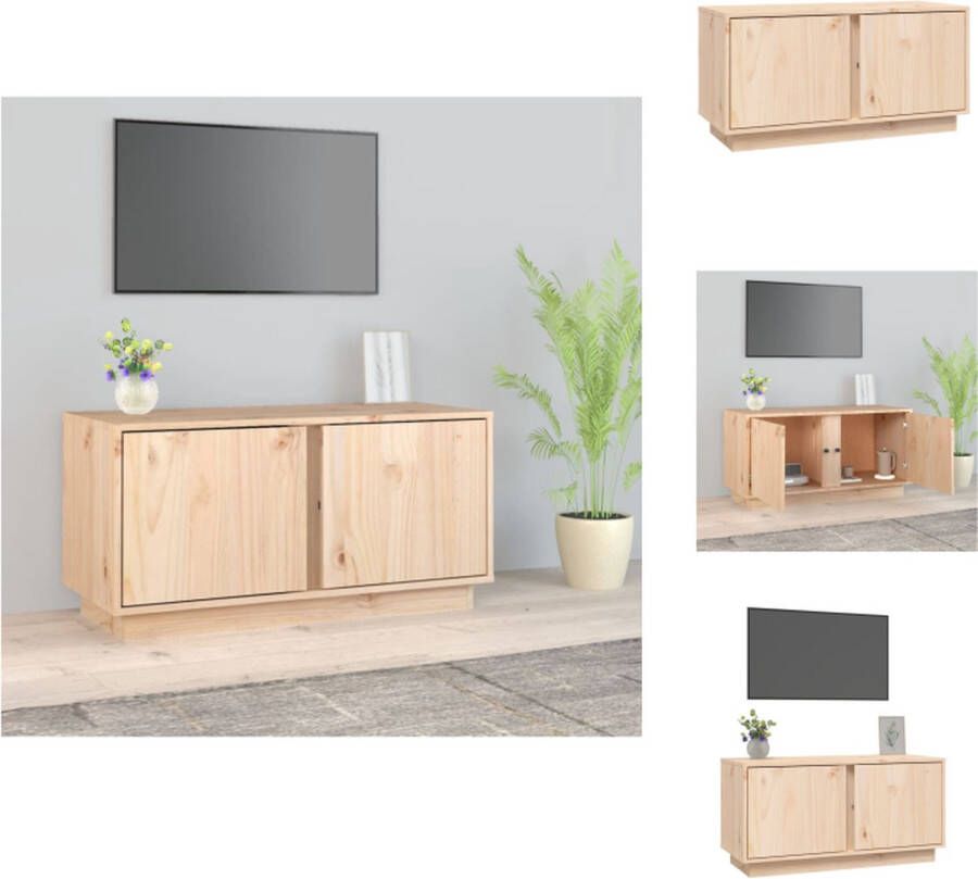 vidaXL Tv-kast Grenenhout 80 x 35 x 40.5 cm Trendy design Kast