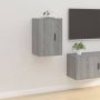 VidaXL TV-kast Grijs sonoma eiken 40 x 34.5 x 60 cm Wandgemonteerd Met opbergruimte Multifunctioneel Kast - Thumbnail 2