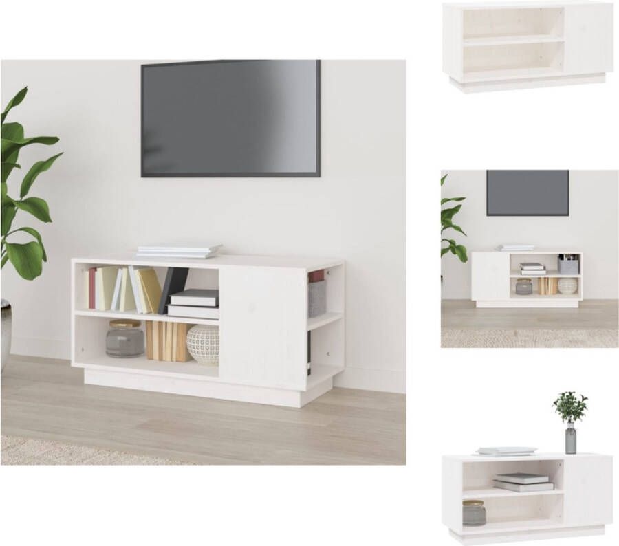 vidaXL Tv-kast Hout Wit 80 x 35 x 40.5 cm Kast