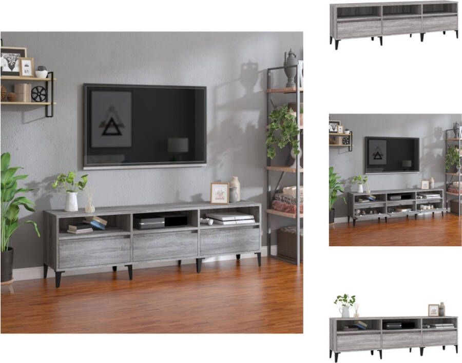 VidaXL Tv-meubel Tv-meubels Tv-standaard Televisiemeubel Tv-meubel 150x30x44 5 cm bewerkt hout grijs sonoma eikenkleurig - Foto 2