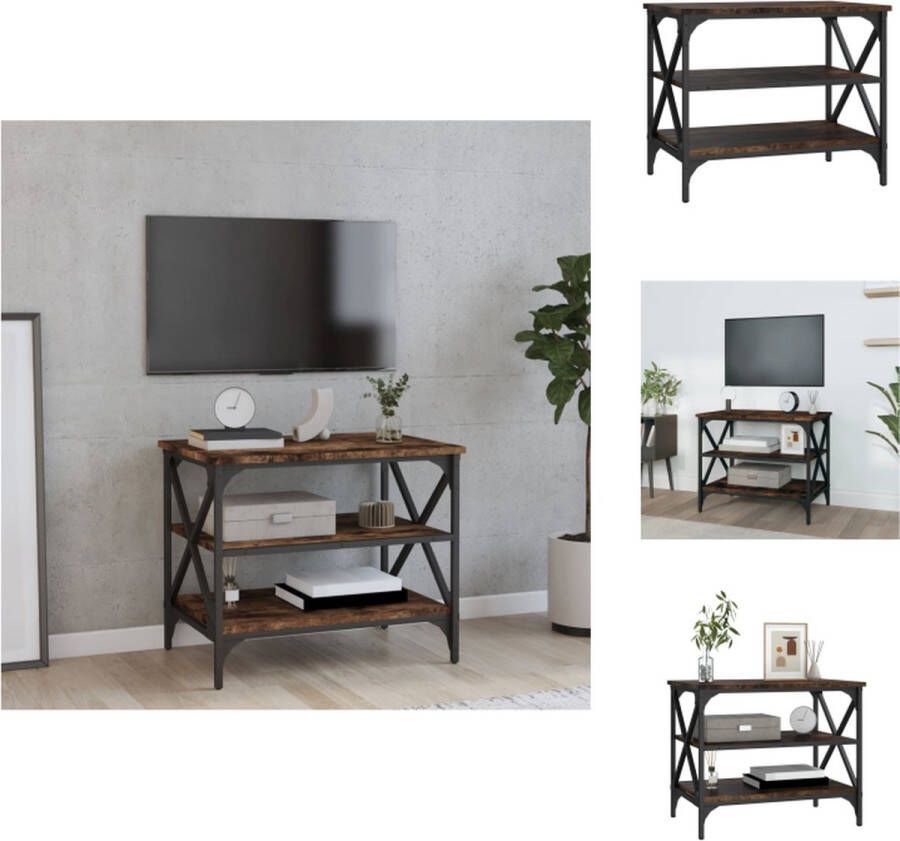 VidaXL -Tv-meubel-60x40x50-cm-bewerkt-hout-bruineikenkleurig - Foto 3