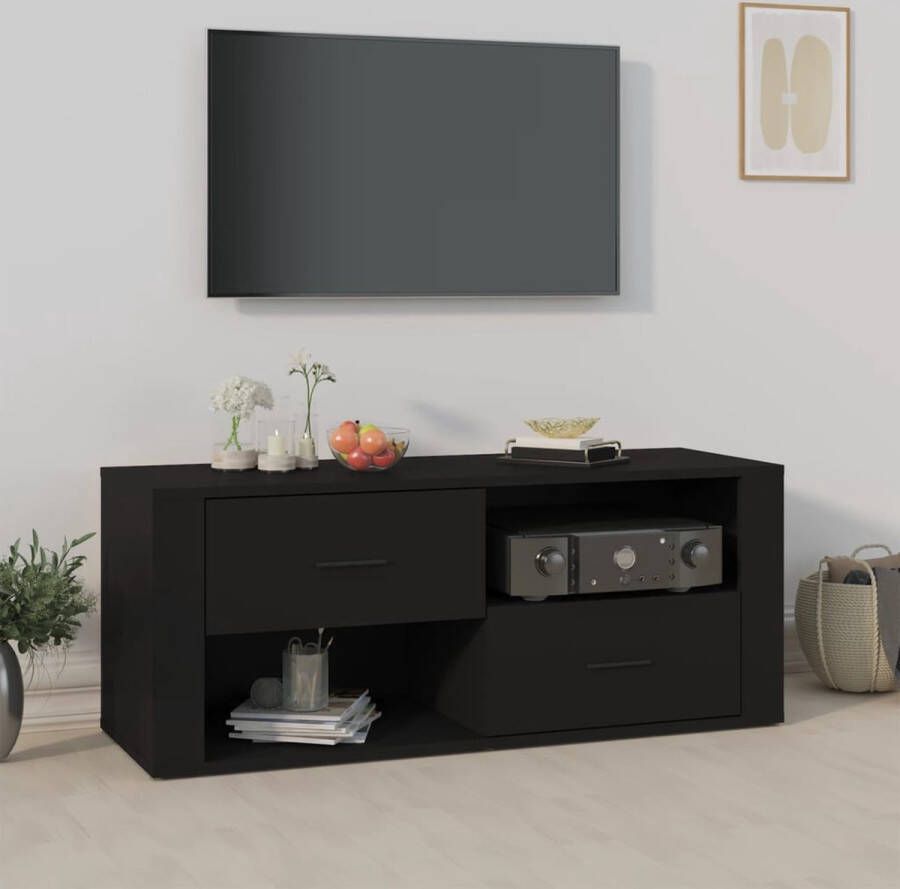 vidaXL TV-kast Klassiek 100 x 35 x 40 cm zwart